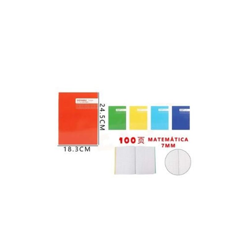 GENERICO - Cuaderno College Matemática 7Mm 24 5 18 3Cm 100 Hojas