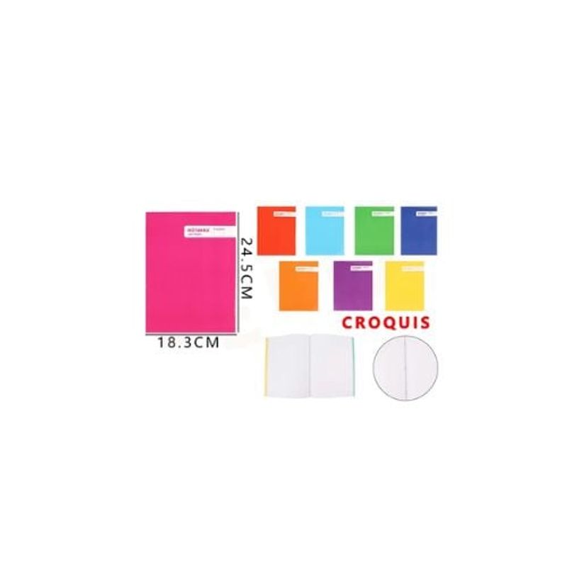 GENERICO - Cuaderno Croquis 24 5 18 3 Cm 100 Hojas