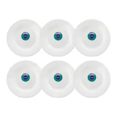 DURALEX - Set 6 Platos Llanos Opaline 24cm Vidrio Resistente