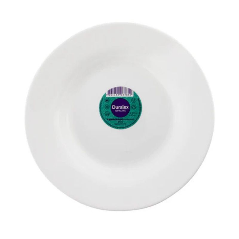 MARINEX - Plato Postre Opaline 19cm Marinex Vidrio Resistente Blanco