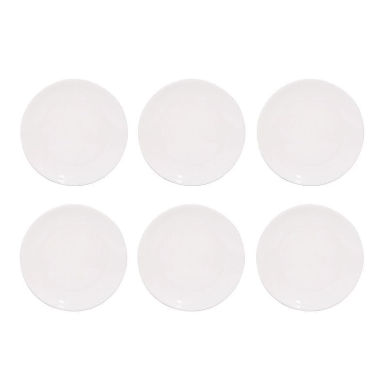 HALLEN - Set De 6 Platos Entrada Coupe 20cm Porcelana Blanca Hallen
