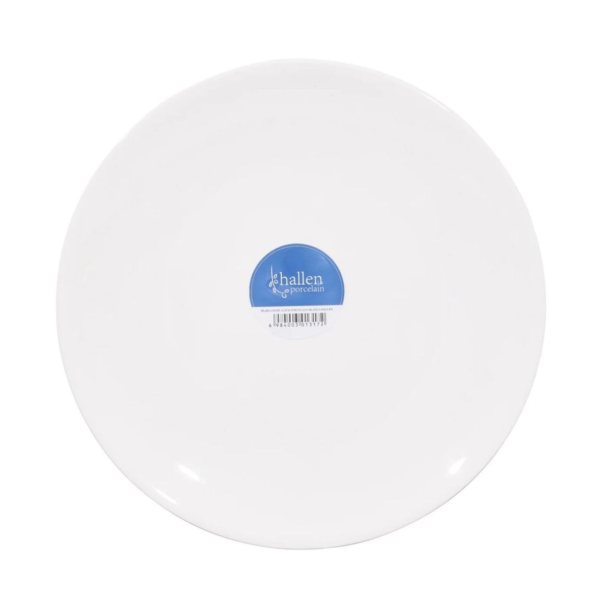 HALLEN - Plato Comida Coupe 25cm Porcelana Blanca Hallen