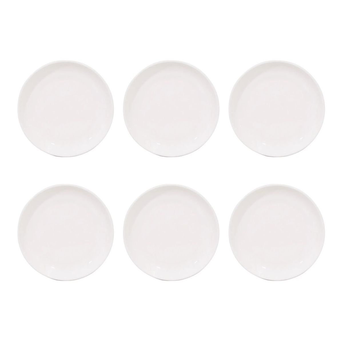 HALLEN - Set 6 Ensaladera Baja Redondo 30cm Porcelana Blanca Hallen