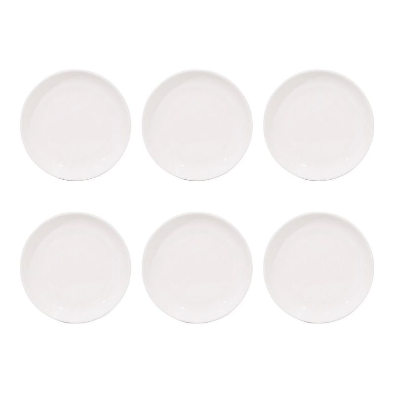 HALLEN - Set 6 Ensaladera Baja Redondo De 305cm Porcelana Blanca Hallen