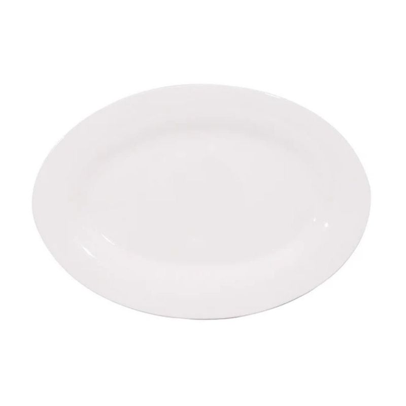 HALLEN - Fuente Ovalada 355cm Porcelana Blanca Hallen