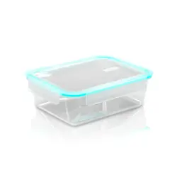 GLASSLOCK - Contenedor De Vidrio Hermetico Rectangular 400mL