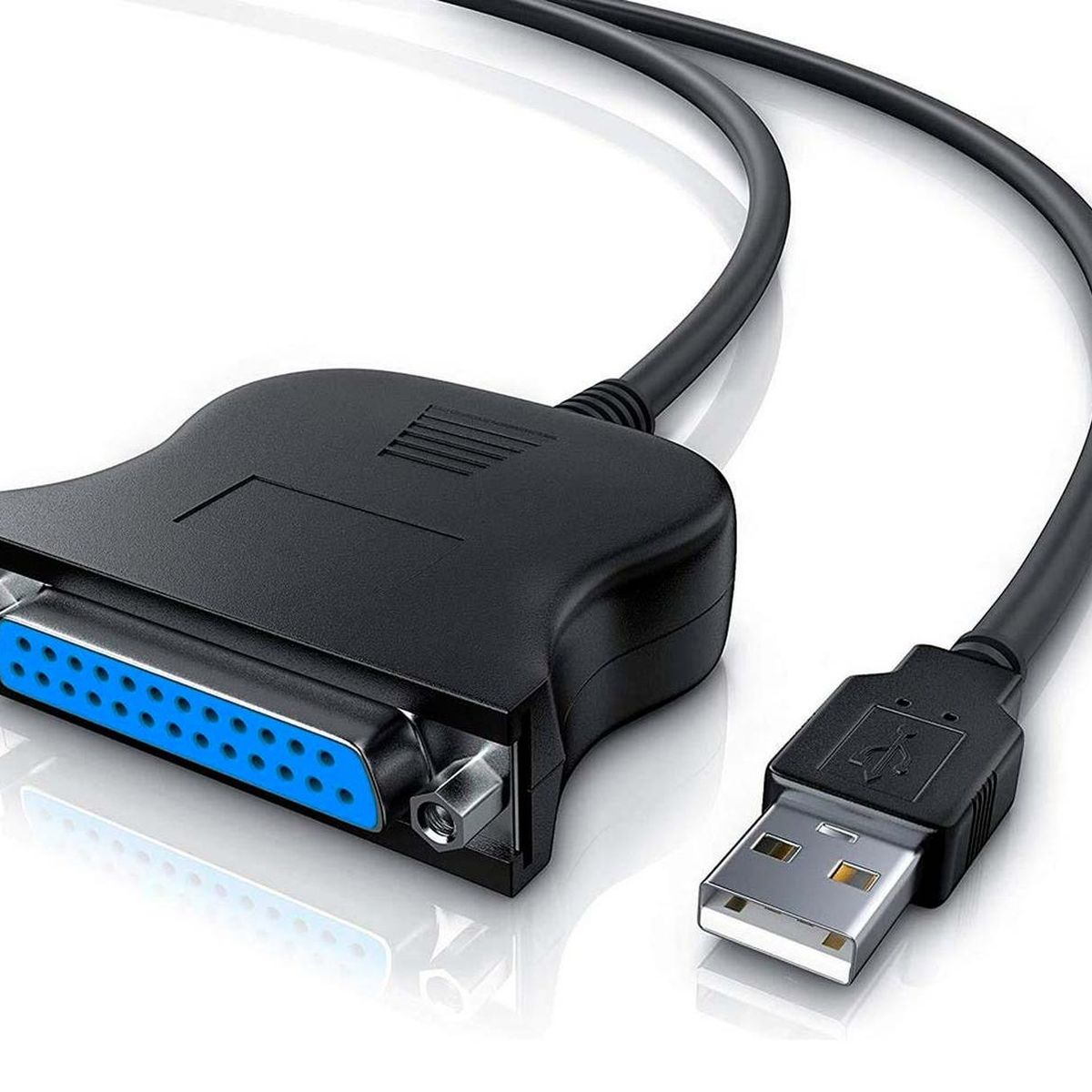 GEN - Cable Adaptador Usb A Puerto Paralelo Impresora Db25 Hembra - Negro