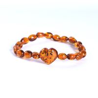 Pulsera de Ámbar con Corazón para adulto - Amberland