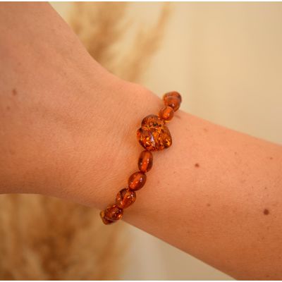Imagen 2 del producto Pulsera de Ámbar con Corazón para adulto - Amberland