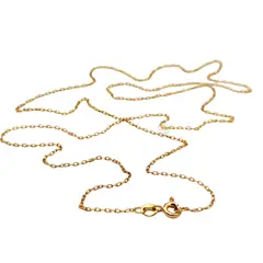 JOYAS MYTOKE - Cadena Oro 18k 50cm Eslabon Redondeado Hombre Mujer