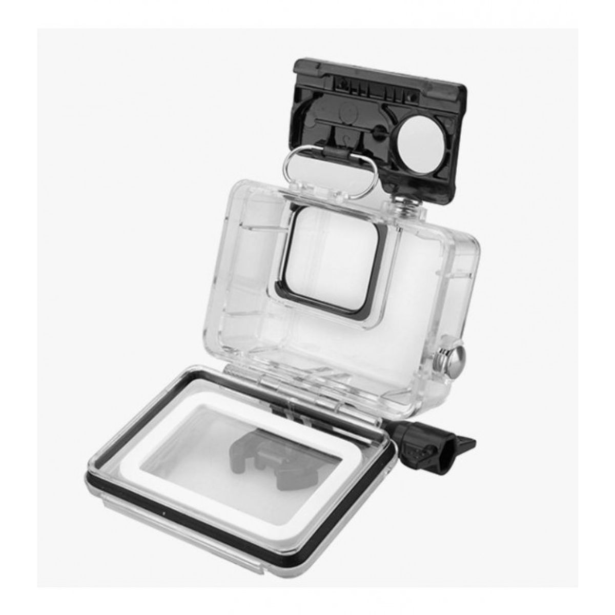 GENERICO - KIT 3-WAY + CARCASA GOPRO 7 SILVER & WHITE