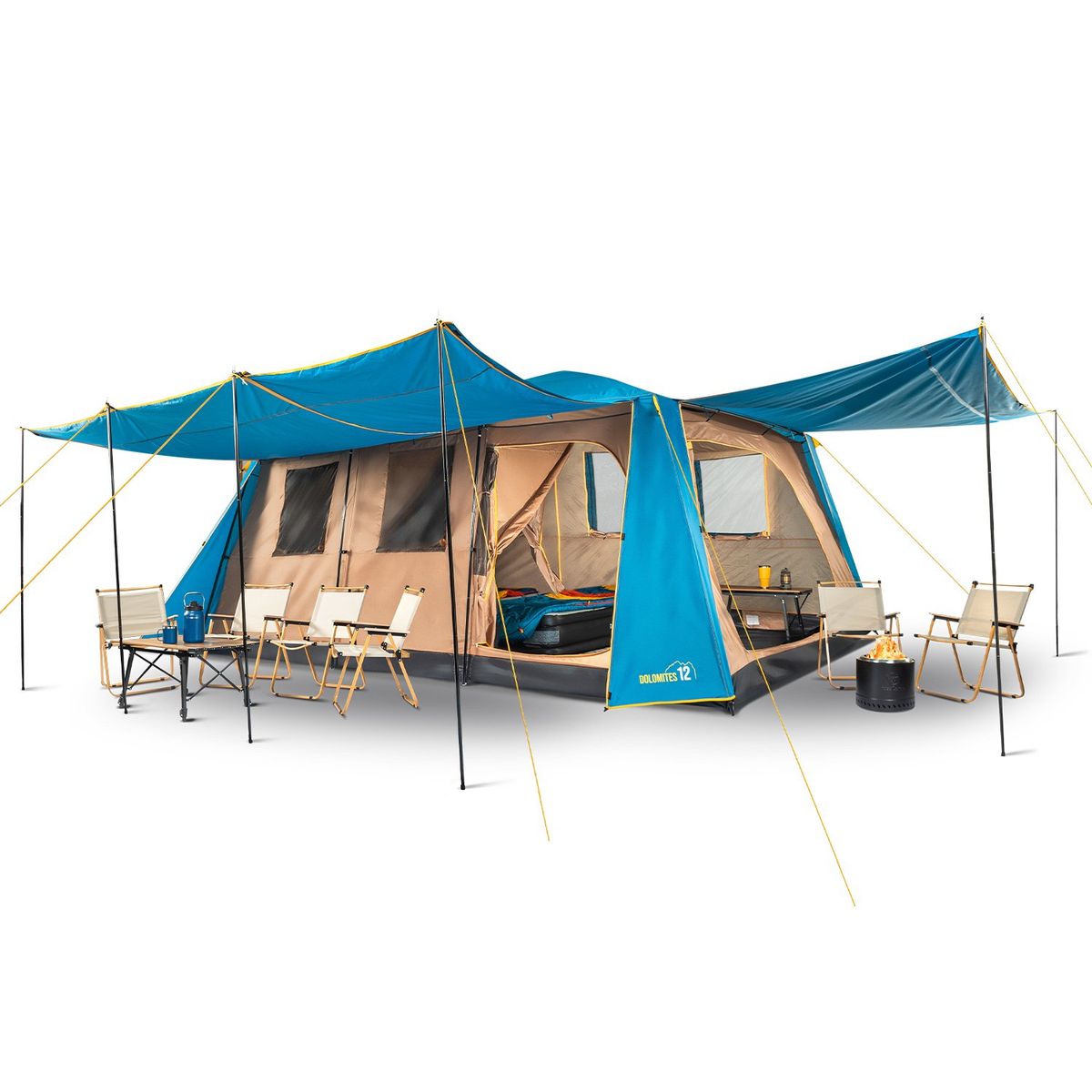 DISCOVERY - Carpa Camping Dolomites 12, 12 personas techo largo 3000 mm