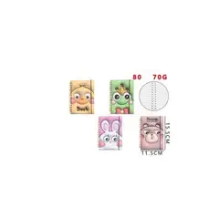 GENERICO - Libreta Animales Cute 80 Hojas