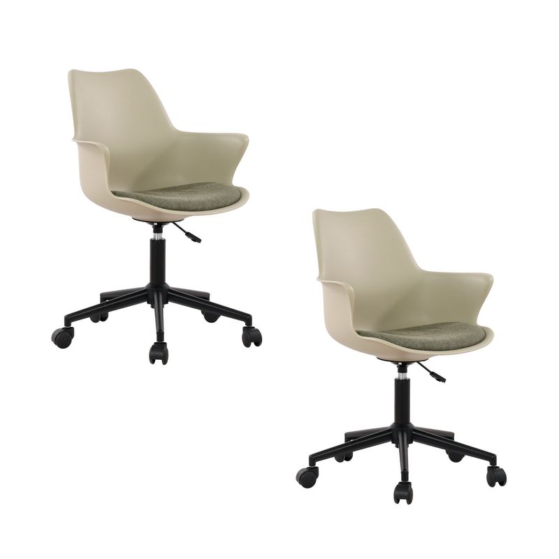 PLOS - Silla De Oficina Escritorio Ejecutiva Set X2unid PLOS Verde Musgo