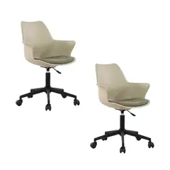 PLOS - Silla De Oficina Escritorio Ejecutiva Set X2unid Verde Musgo