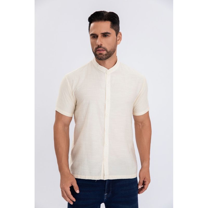 MPROPIA - Camisa Verano Manga Corta Hombre Cuello Mao Casual Fashion 153