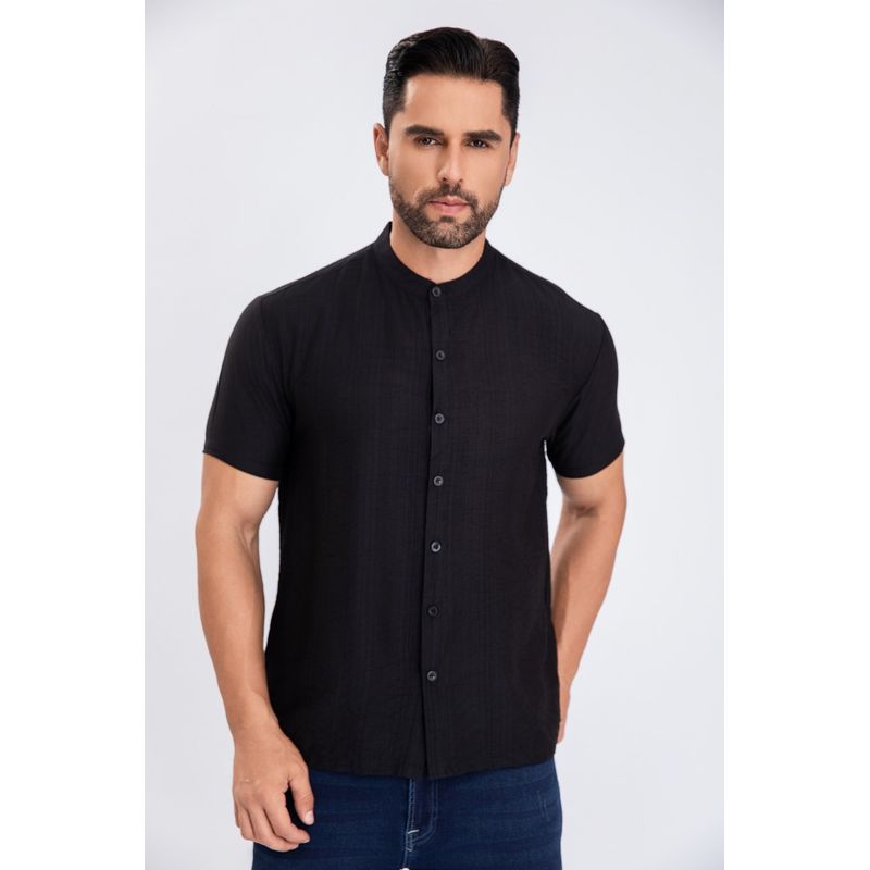 MPROPIA - Camisa Verano Manga Corta Hombre Cuello Mao Casual Fashion 153