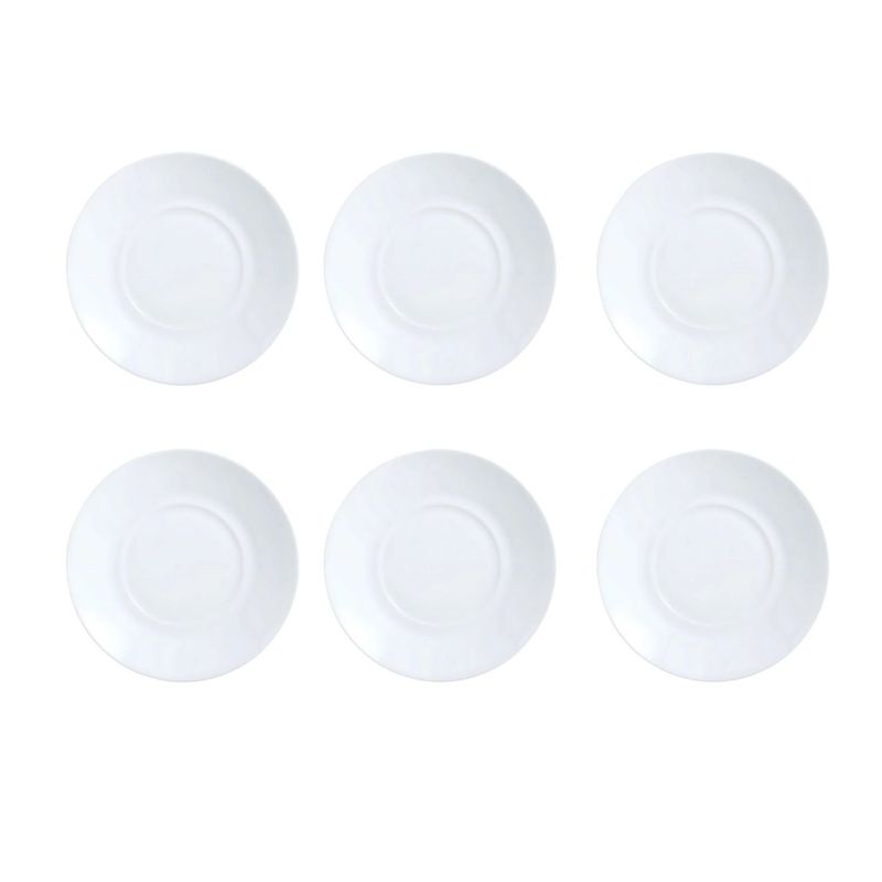 NADIR - Set De 6 Platillos Redondo Opal 16 cm Vidrio Resistente
