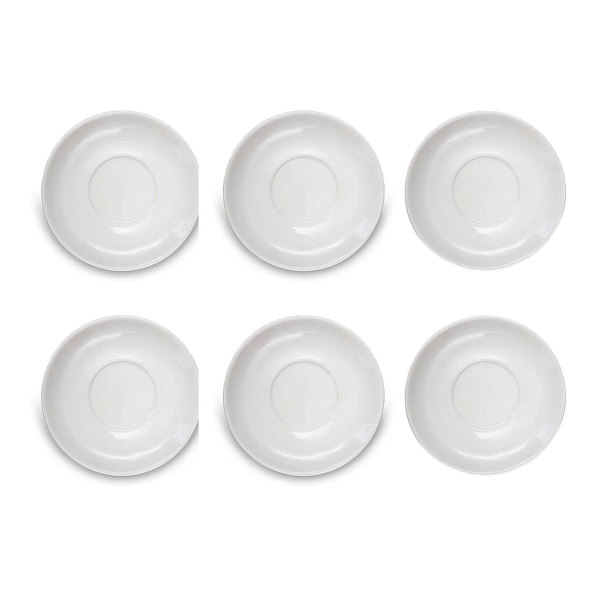 NADIR - Set De 6 Platillos Cafe Opal De 11cm Opaline Vidrio Resistente