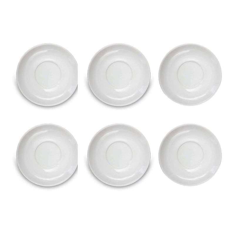 NADIR - Set De 6 Platillos Cafe Opal De 11 Cm Opaline Vidrio Resistente