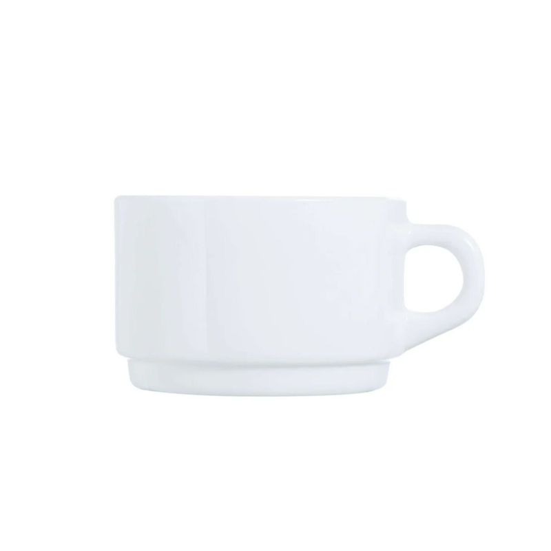 NADIR - Taza Desayuno Apilable De 280 mL Opal Vidrio Resistente