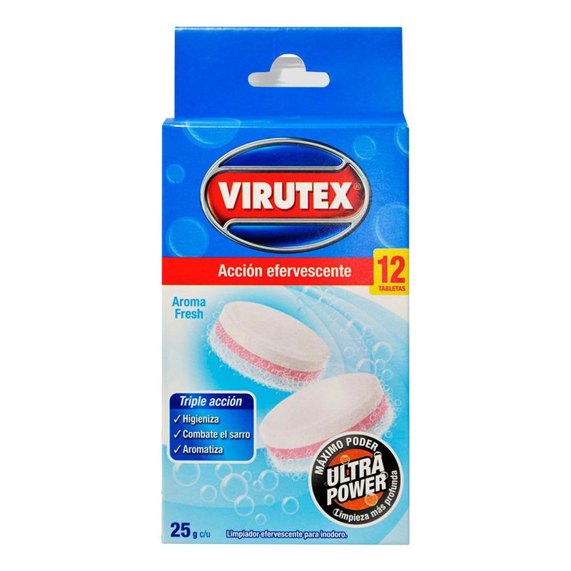 VIRUTEX - Pastilla Inodoro Wc X12 Fresh Taza Virutex