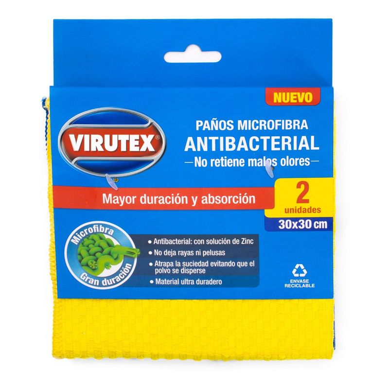 VIRUTEX - Paño Microfibra Antibac X2 Virutex