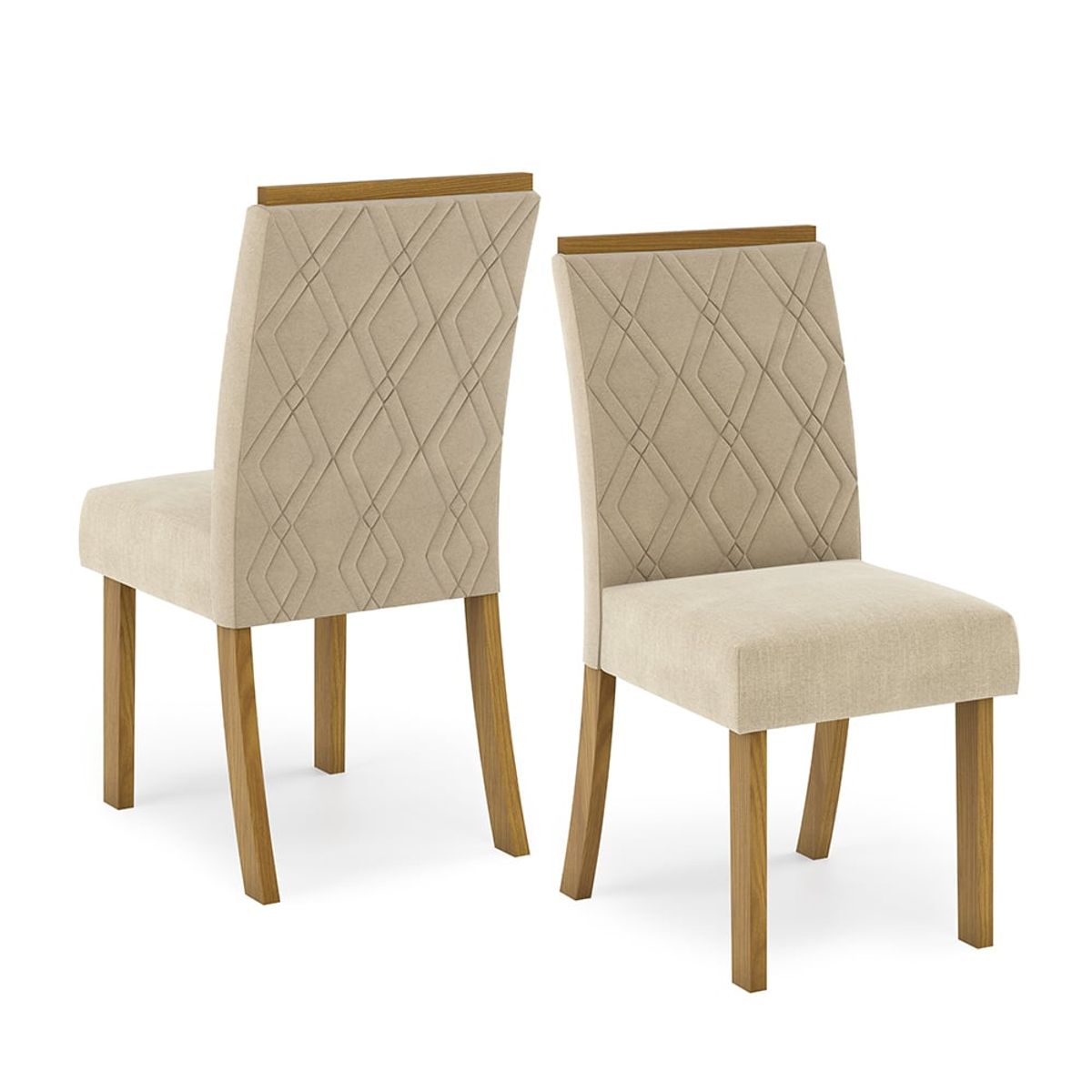 HOME MOBILI - Juego Comedor 6 Sillas Atlas Off white Con Vidrio