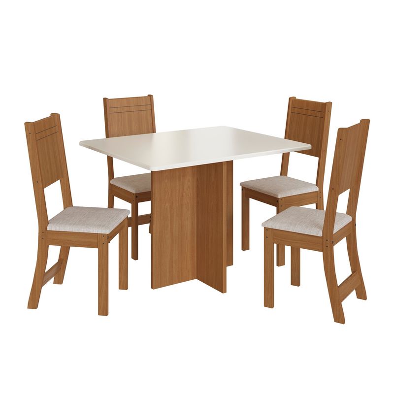 HOME MOBILI - Juego Comedor 4 Sillas Ambar Cafe