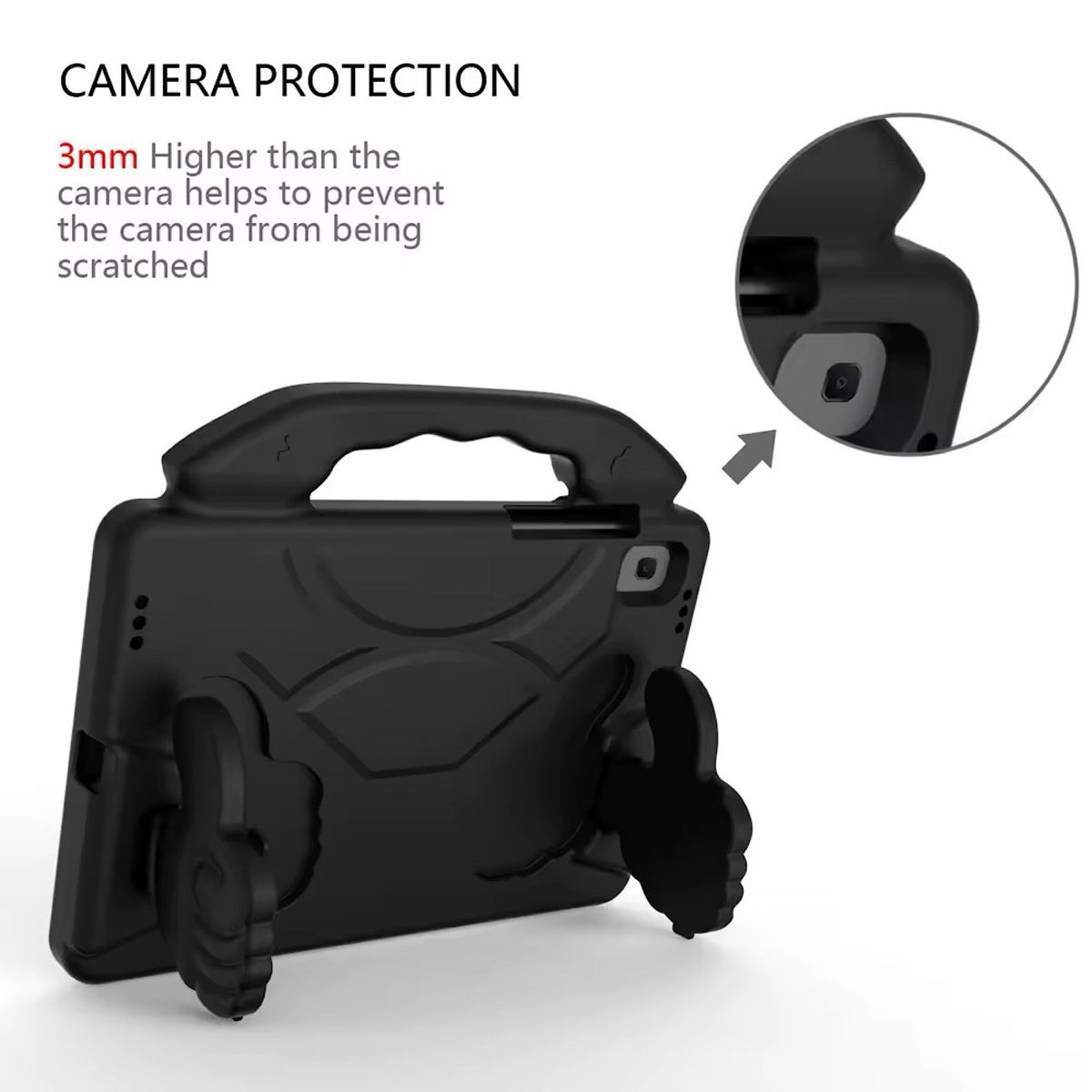 GENERICO - Carcasa Para Samsung Tab S6 Lite - Niños Antigolpe Negro