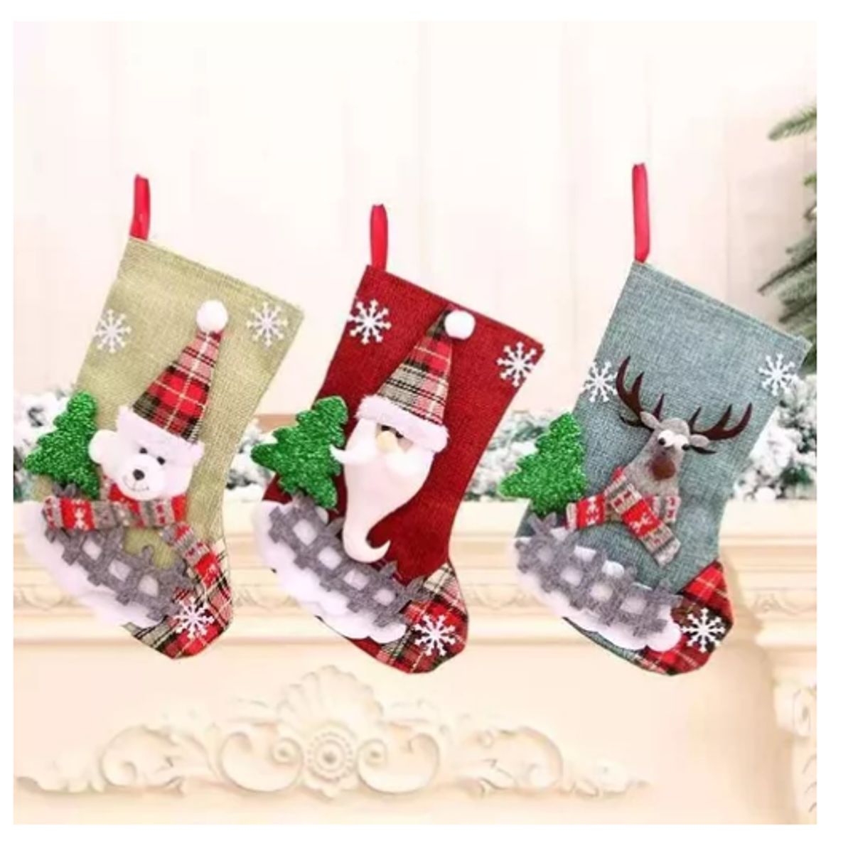 GENERICO - Bota Navideña De 23 X 15 Cm, Pack Decoracion Navideña