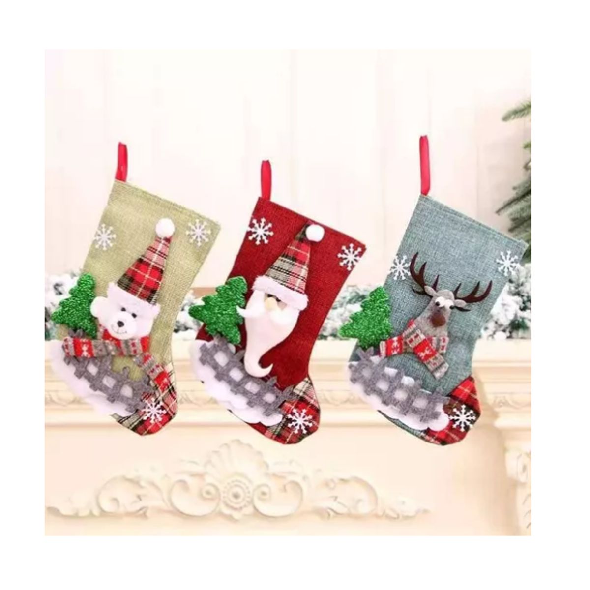 GENERICO - Bota Navideña De 23 X 15 Cm, Pack Decoracion Navideña