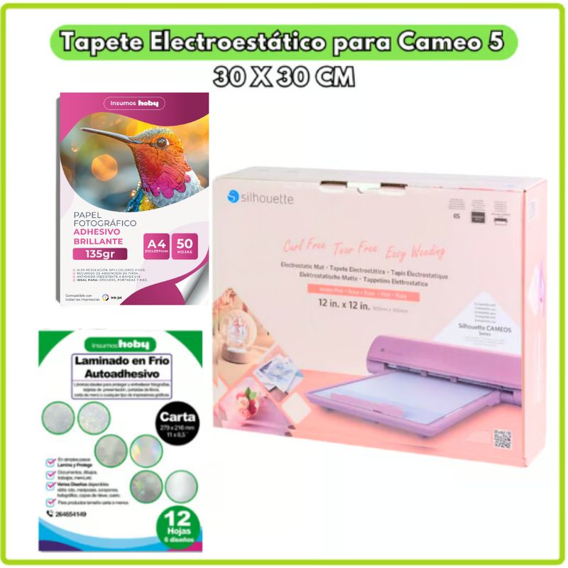 SILHOUETTE - Tapete Electroestático ROSADO para Cameo 5 de 30x30 cm