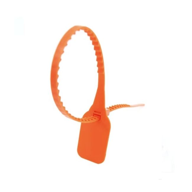 GENERICO - Sello de Seguridad Plástico Ajustable 360mm 100un Naranjo