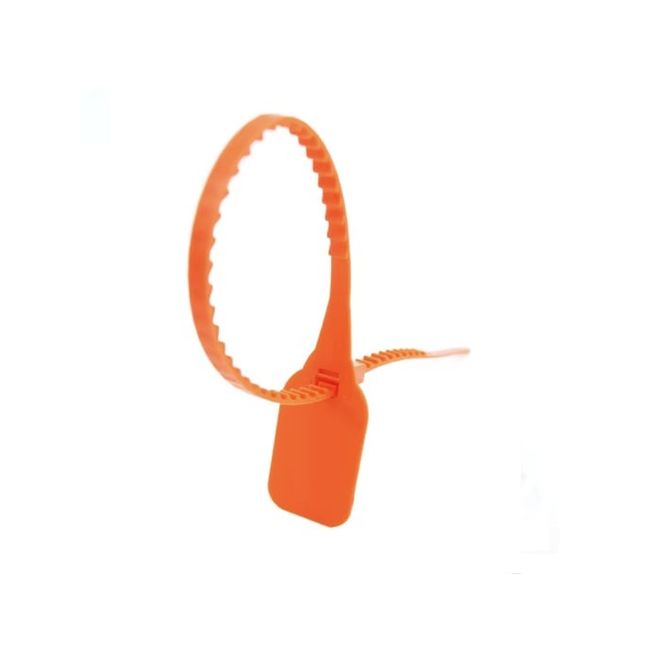 GENERICO - Sello de Seguridad Plástico Ajustable 360mm 100un Naranjo