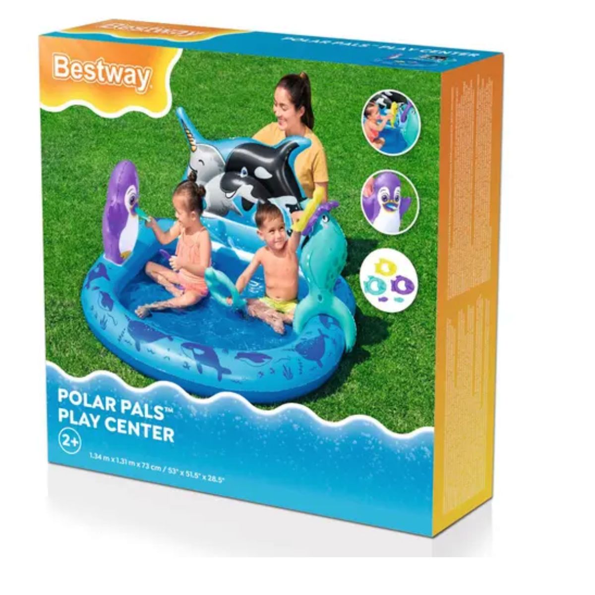 BESTWAY - Piscina Inflable Ártico - Centro juegos 84 L - 73x134x131 cm