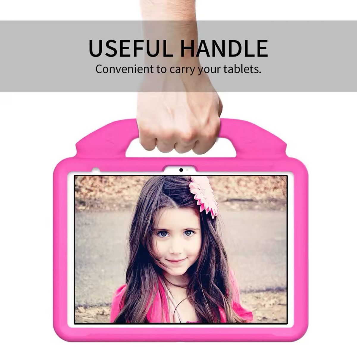 GENERICO - Carcasa Para iPad 10.9 Decima Gen - Niños Antigolpe Rosado