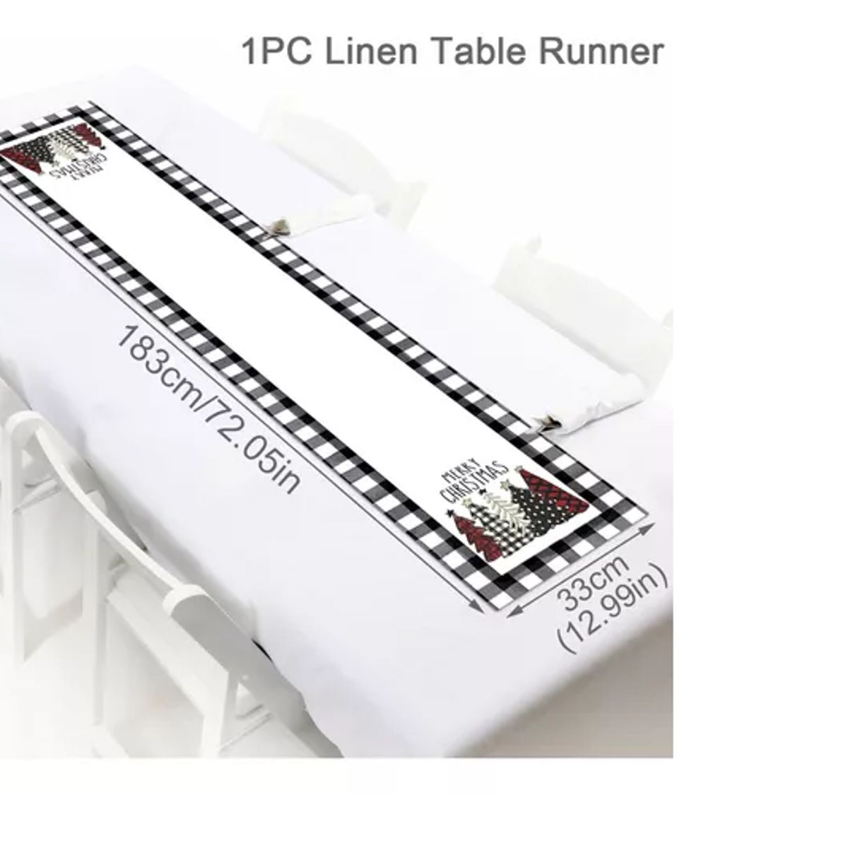 GENERICO - Camino De Mesa Navideño Decoración Navideña 183 X 33 Cm