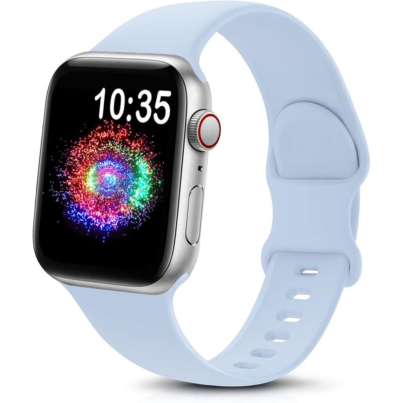 GENERICO - Correa Silicona Para Apple Watch 42 44 45 46 49mm Celeste