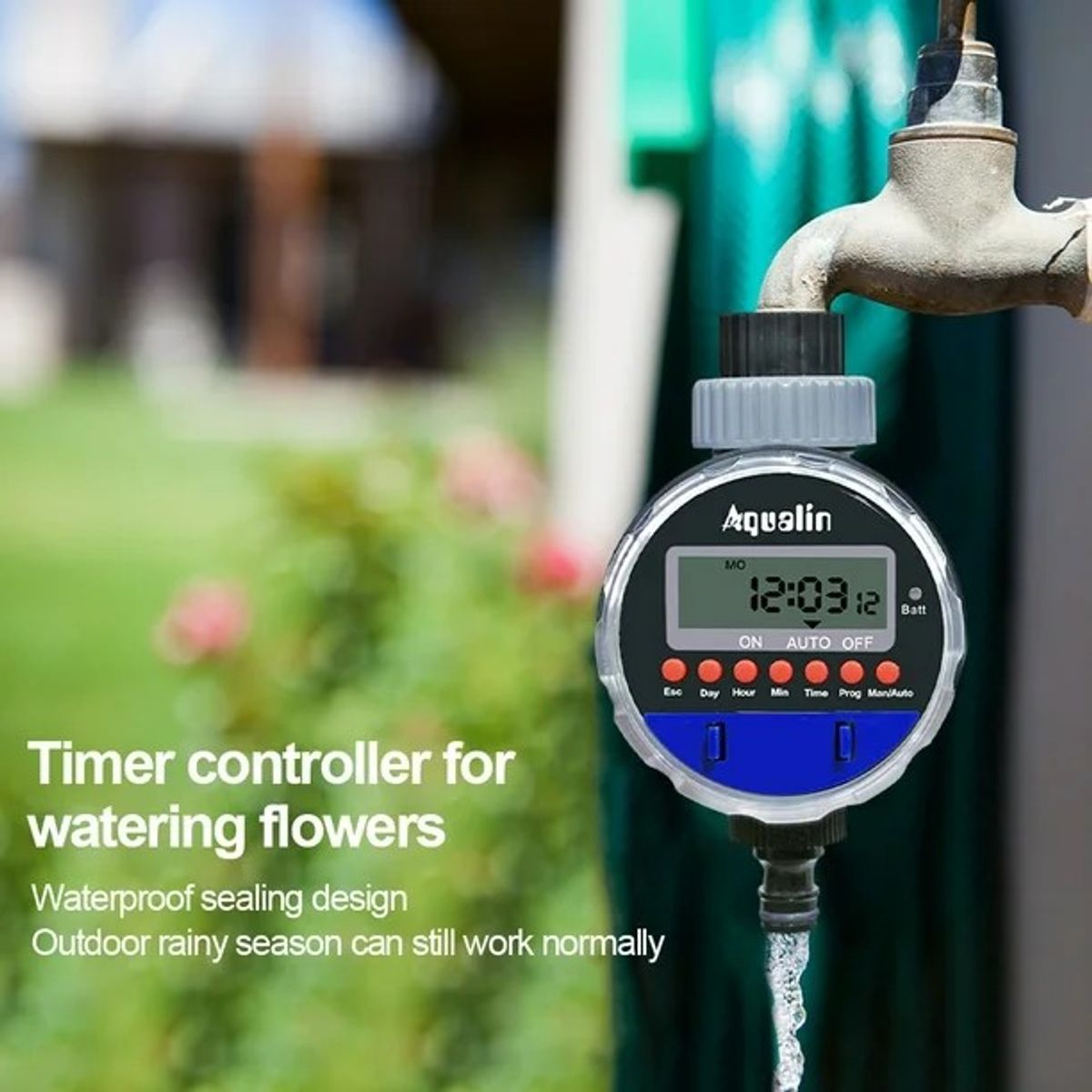 GENERICO - Temporizador De Agua Para Sistemas De Riego Aqualin Azul