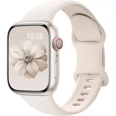 BANANA TIENDA - Correa Silicona Para Apple Watch 38 40 41 42mm Beige