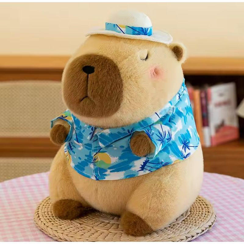 GENERICO - Peluche Capybara Grande Azul Playero