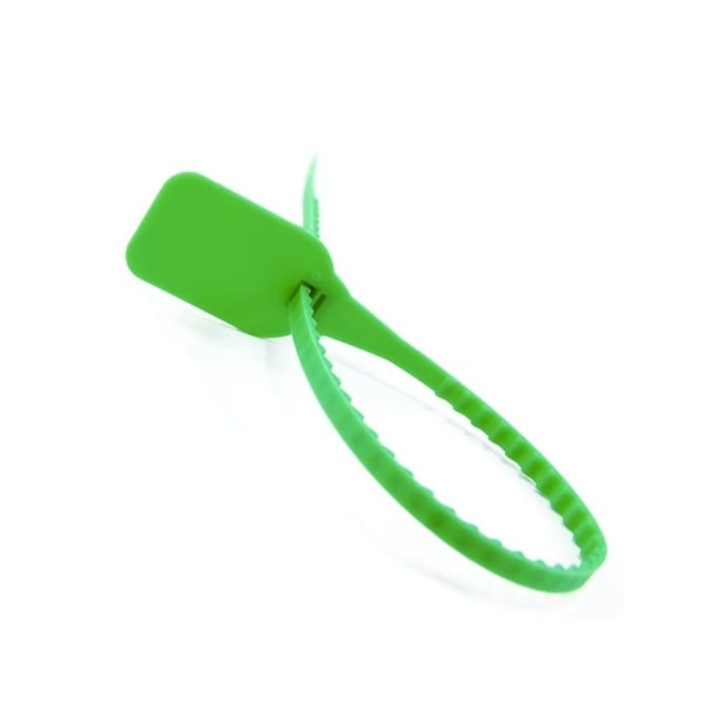 GENERICO - Sello de Seguridad Plástico Ajustable 230mm Bolsa 100un Verde