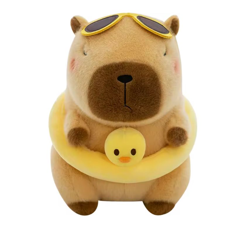 GENERICO - Peluche Capybara Grande Amarillo Playa