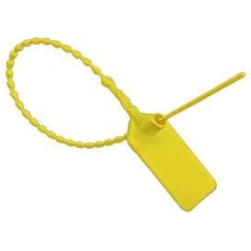 GENERICO - Sello de Seguridad Plástico Ajustable 230mm Bolsa 100un Amarillo