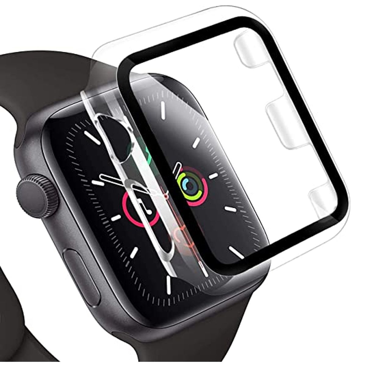 GENERICO - Protector Carcasa Glass Apple Watch 44mm Transparente