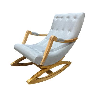 Imagen 2 del producto Silla Mecedora con Apoya Brazo Gris Lino.