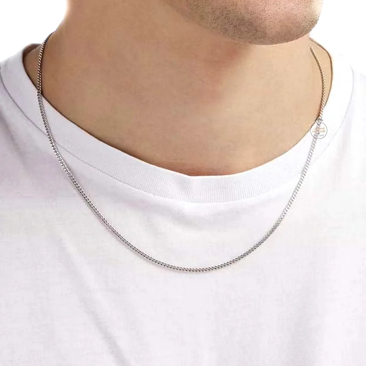 JOYAS MYTOKE - Cadena Grumet 50cm Plata Fina Hipoalergenica 925