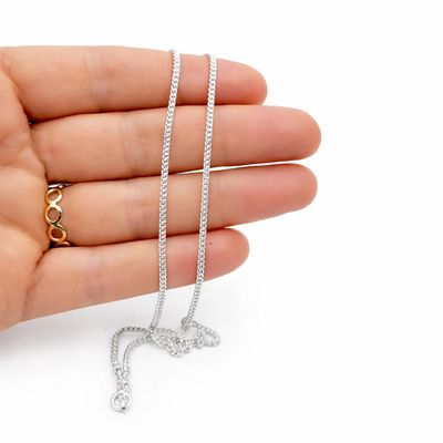 Imagen 2 del producto Cadena Grumet 50cm Plata Fina Hipoalergenica 925 Hombre