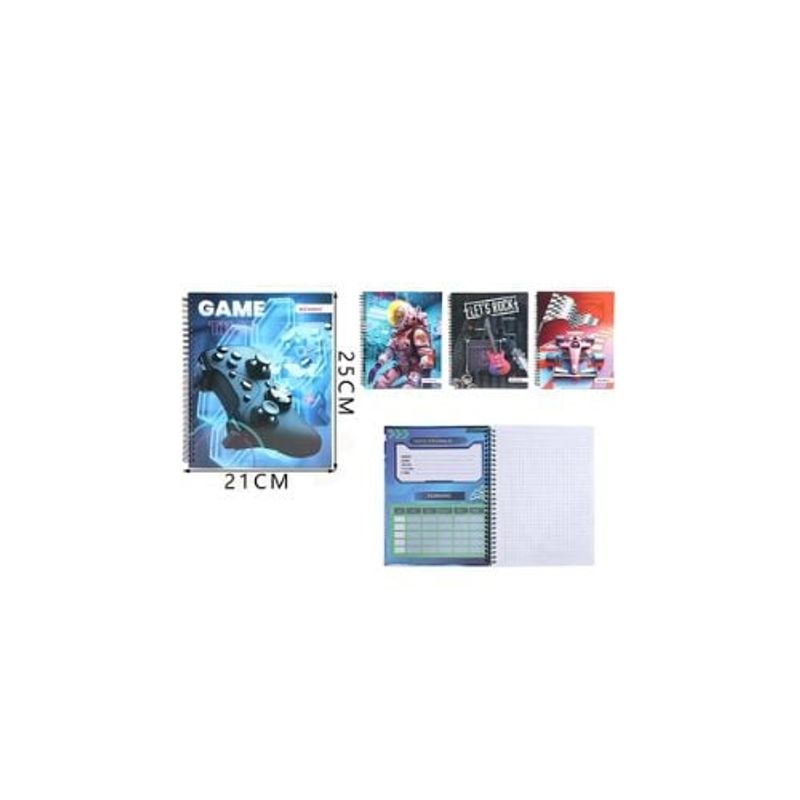 GENERICO - Cuaderno Universitario Gamer 100 Hojas 7 7 Mm